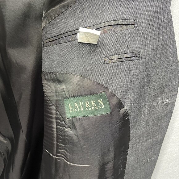 Lauren Ralph Lauren Gray Wool Mens Blazer Size 50R - Picture 4 of 8